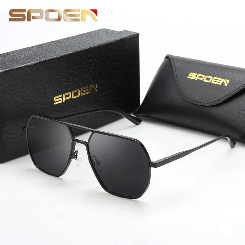 Aluminum magnesium polarized sunglasses fashion outdoor color-changing glasses women driving sunglasses men's advanced sense