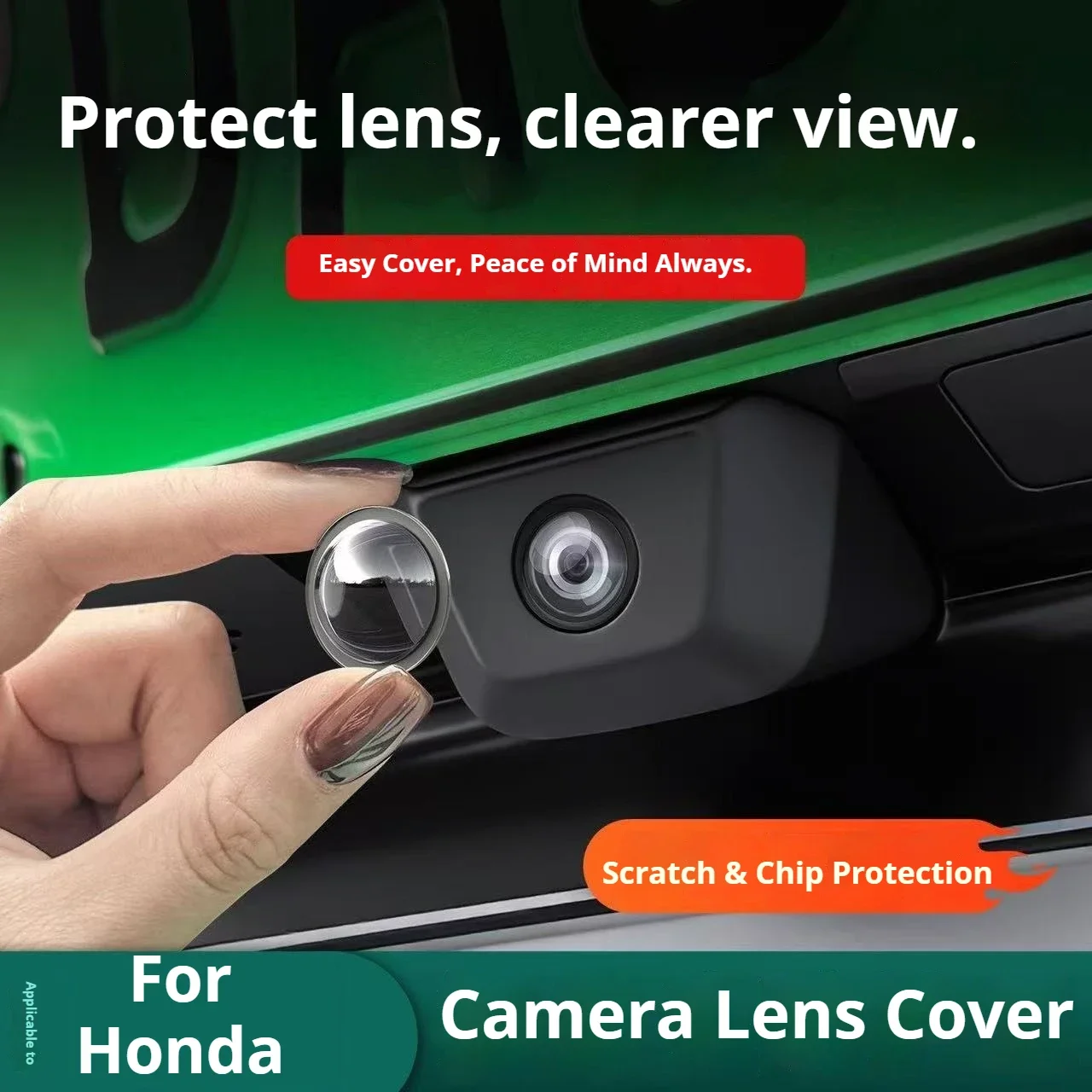 For Honda CRV URV Series Car Camera Protective Cover 360 Panoramic Reverse Lens Guard Scratch-resistant Protective Cover