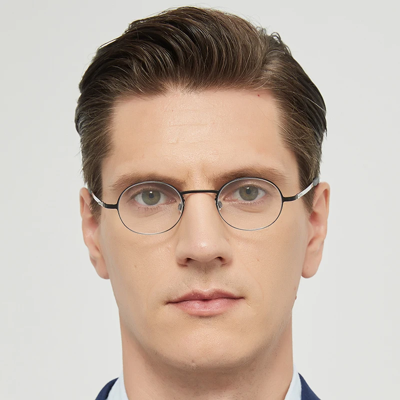 

Vintage Fashion Design Sense Denmark Brand Glasses Men Women High-end Blue Eyeglass Frames Half-frame glasses 8002