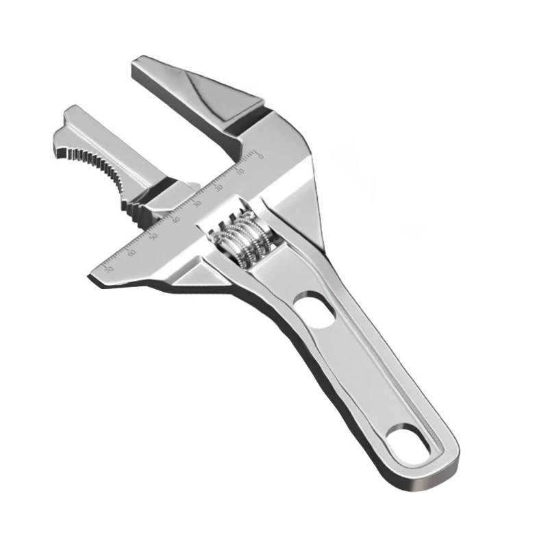 Versatile Adjustable Wrench Tool for Bathroom Fixing Faucets, Removing Cutting Pipes Plumbing Placement Repair