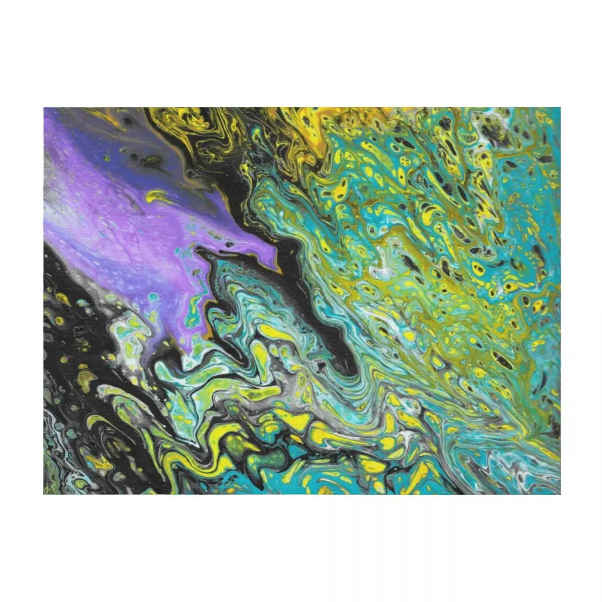 

Abstract Purple and Teal Painting Throw Blanket Bed covers Loose Furry Baby Blankets