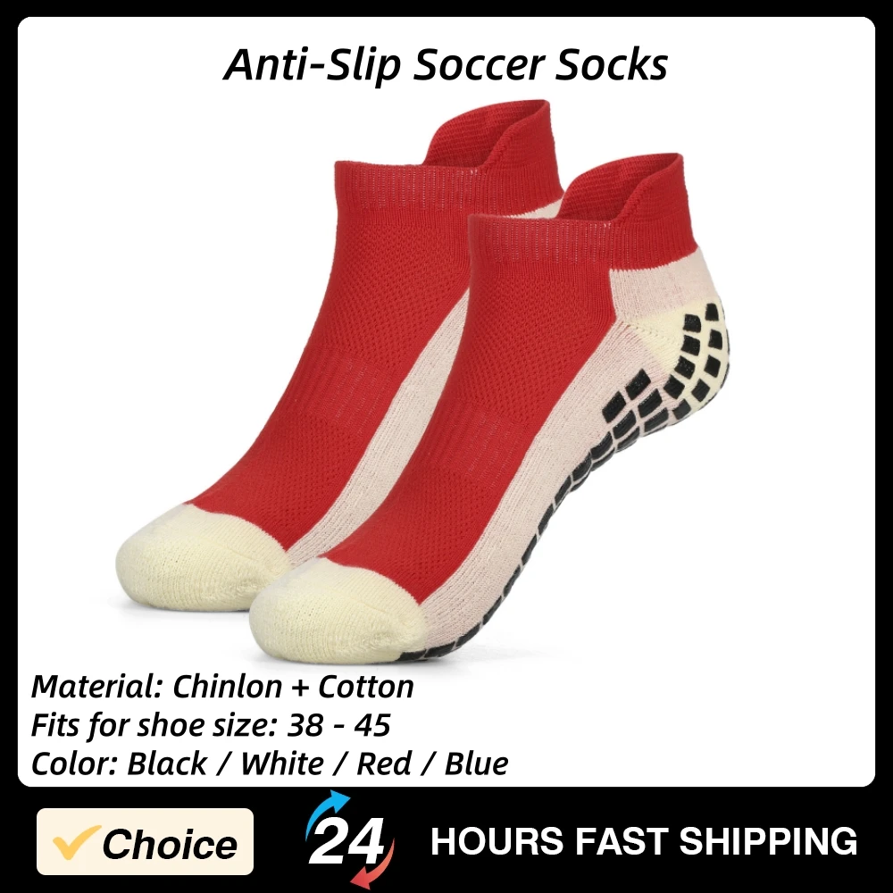 

Breathable Soccer Socks Anti-Slip Soccer Socks Crew Short Socks Sweat-Wicking Fabric Running Trekking Climbing Supplies