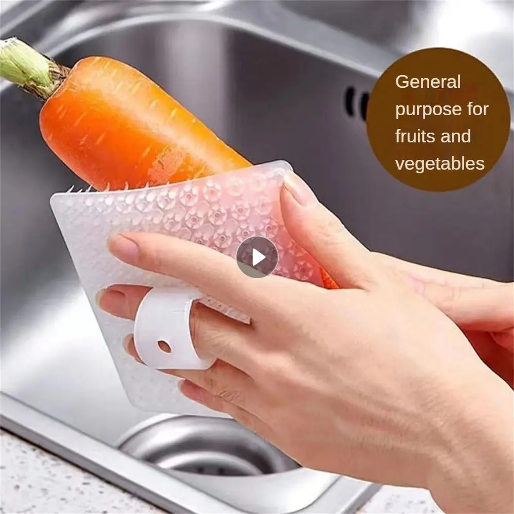 Sponge Scrubber Multifunctional Intensification Good Flexibility Sponge Scrubber Silicone Polyethylene Resin Material Clean Tool