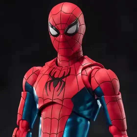 Figuarts Shf Spider Man Nuevo Traje Rojo Y Azul SPIDER MAN: No Way Home Figura De Accionales Juguetes Modelo De PVC الأصلي في المخزون