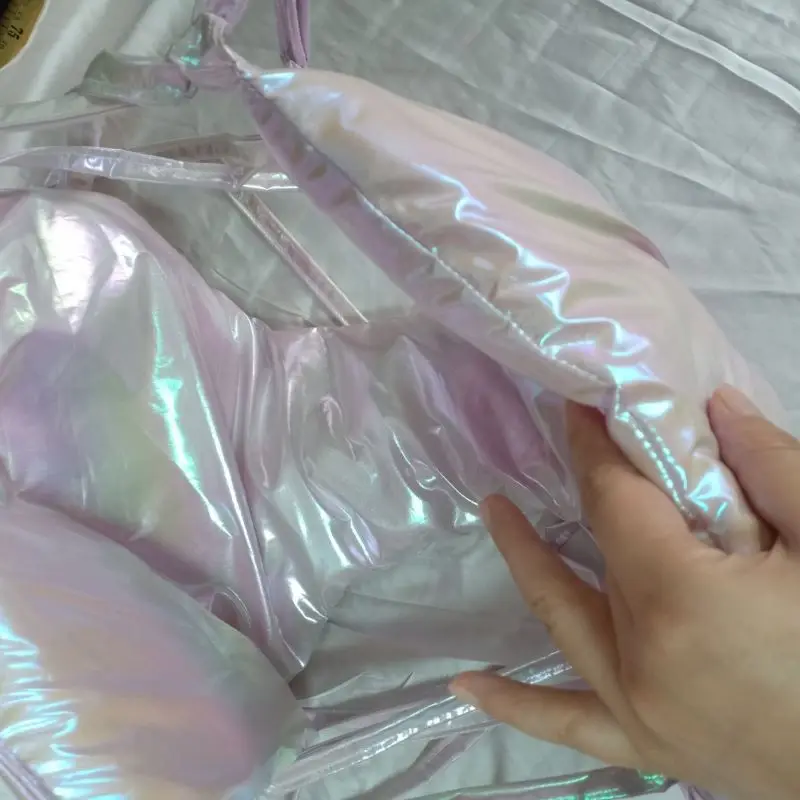 Holographic Metallic Shiny Men's Underwear Thickened Waterproof Cut‑Out Multi‑Strap Panties Soft Smooth Fluffy BF Sexy Briefs