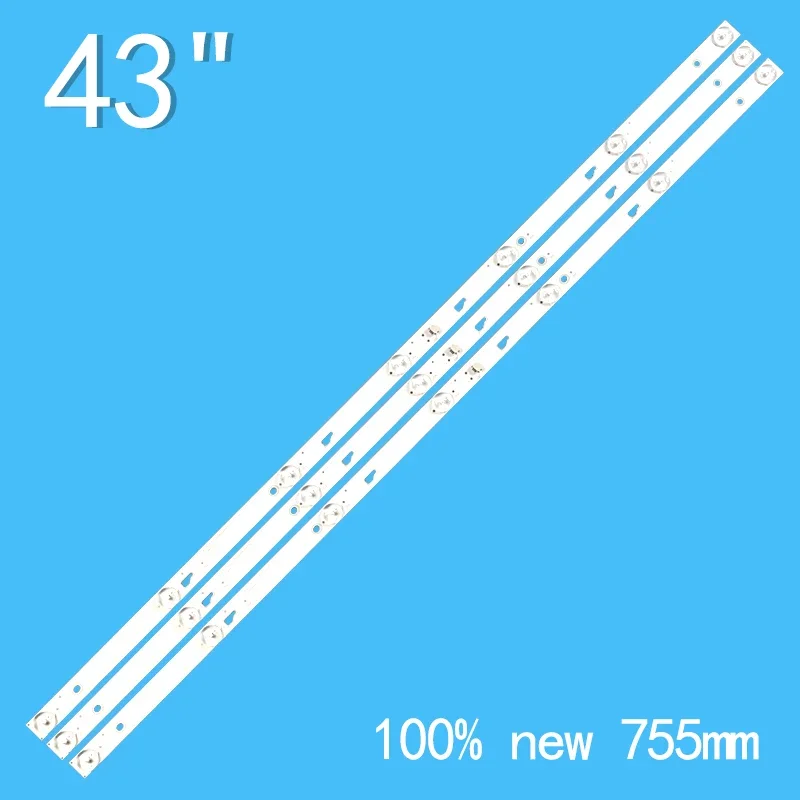 バックライト用LEDストリップライト,lc430duy sh a1,43a9000,43d2700,43hr332m07a0,v2,4c-lb430t-hr1ck