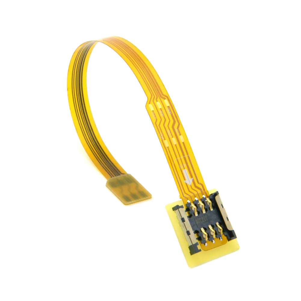 Micro SIM Card to Nano SIM Kit Male to Female Extension Soft Flat FPC Cable Extender 10cm