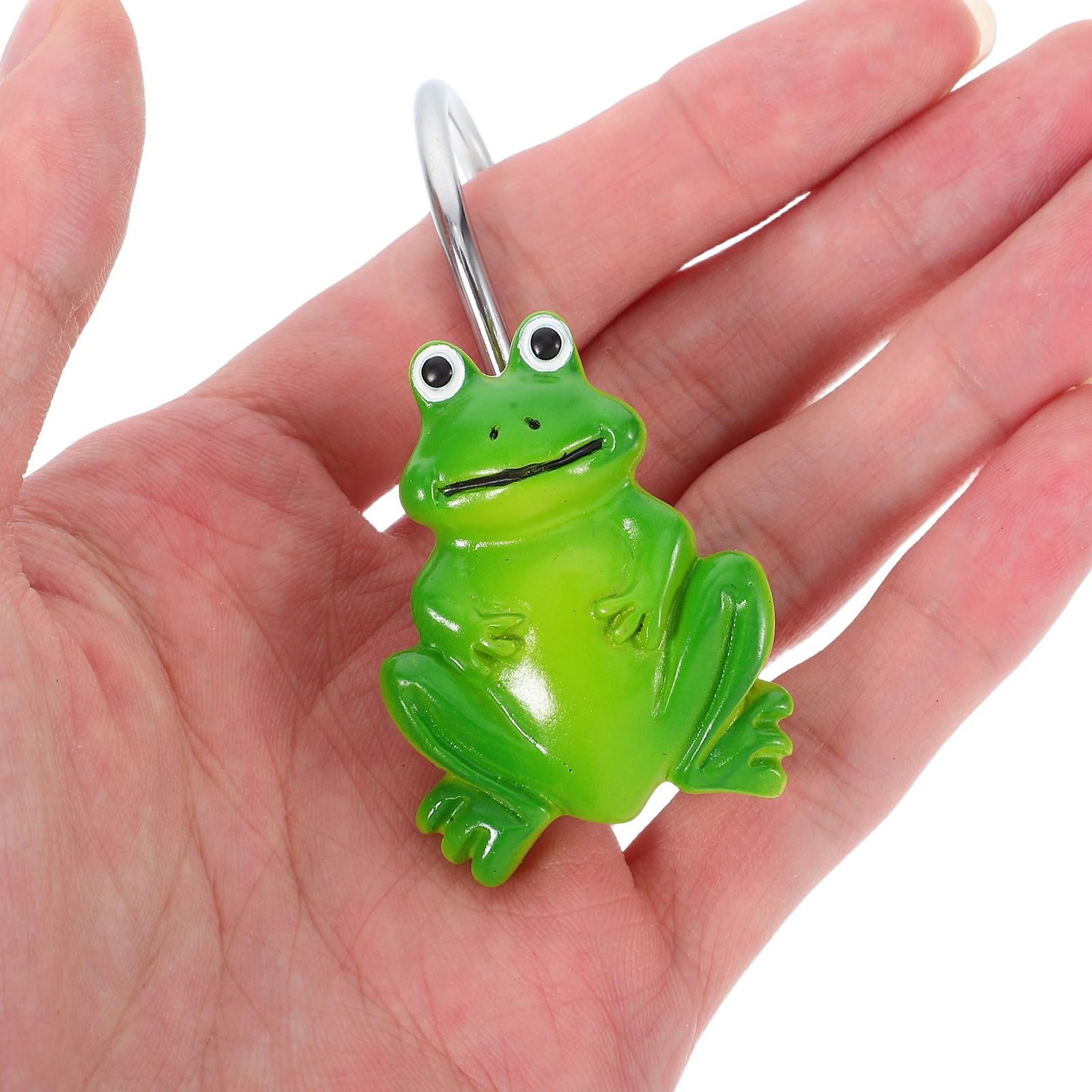 

12Pcs Bath Curtain Hooks Metal Resin Hybrid Anti-Rust Strong Hold Glide Easy Install for Bathroom Tub Changing Room Home Use