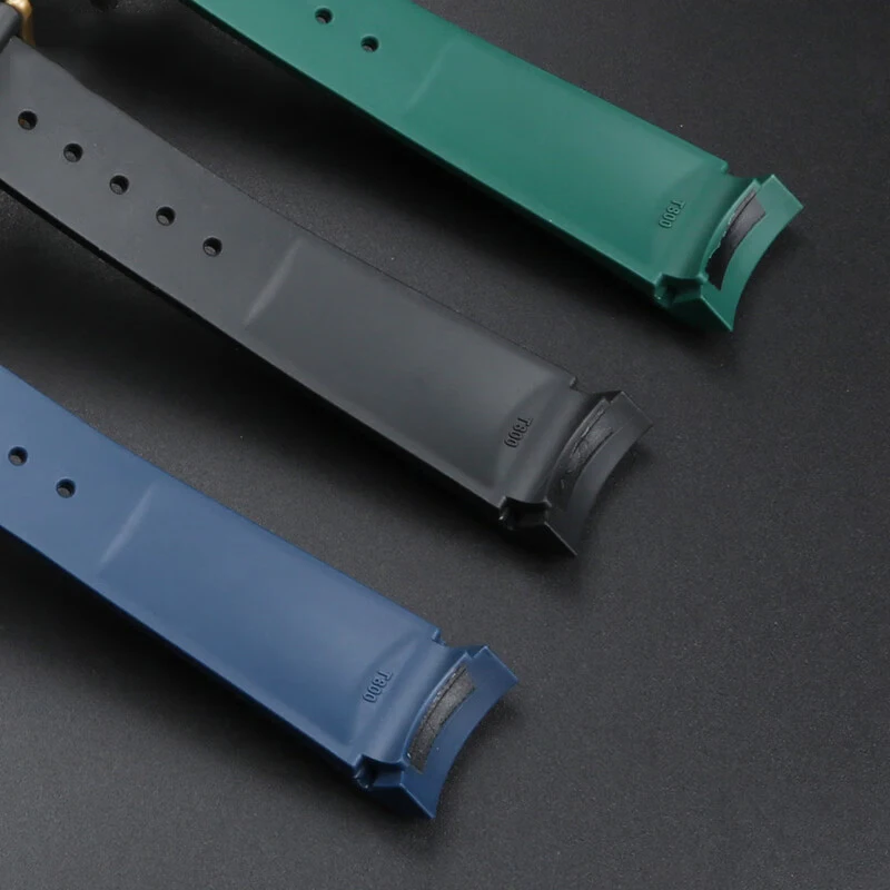 22mm Arc interface Rubber Silione Watchband  for Tudor Black Bay 1958 GMT 41mm Pelagos Pin/Folding buckle wristband for men