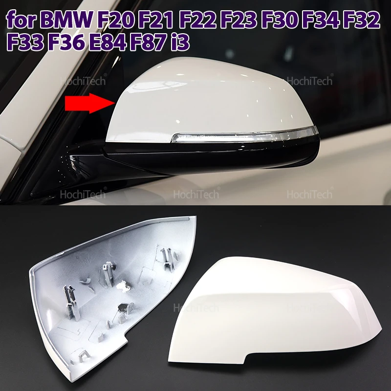 Image of Rückspiegelabdeckung Flügel Seitenspiegelkappe Weiß für BMW F20 F21 F22 F23 F30 Auto Tuning Zubehör F34 F32 F33 F36 E84 F87 I3