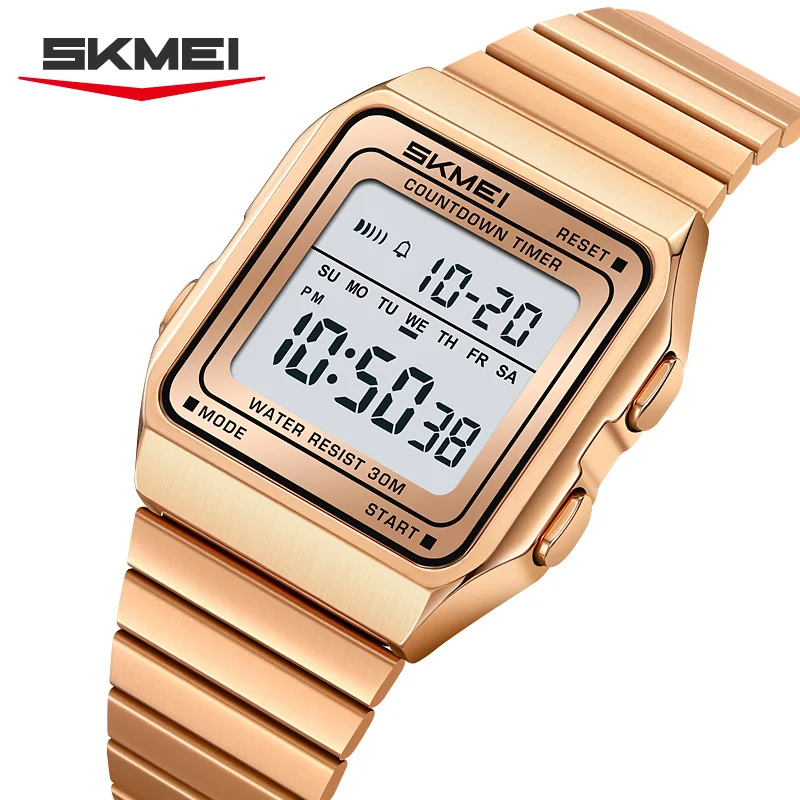 SKMEI 2648 Casual Watch For Women Men Unisex Business Chrono Multi-Functional Countdown Digital Sports Watch Electronic Clock