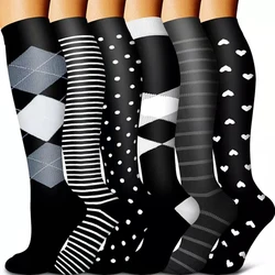 Bas de Compression pour femmes, chaussettes montantes pour varices, de Compression, Marathon, course à pied, diabète en plein air