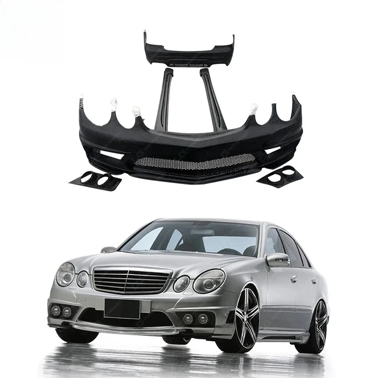 

Hot Selling for W211 Body Kit Upgrade to W-style Body Kit with Front Bumper Rear Bumper Side Skirts