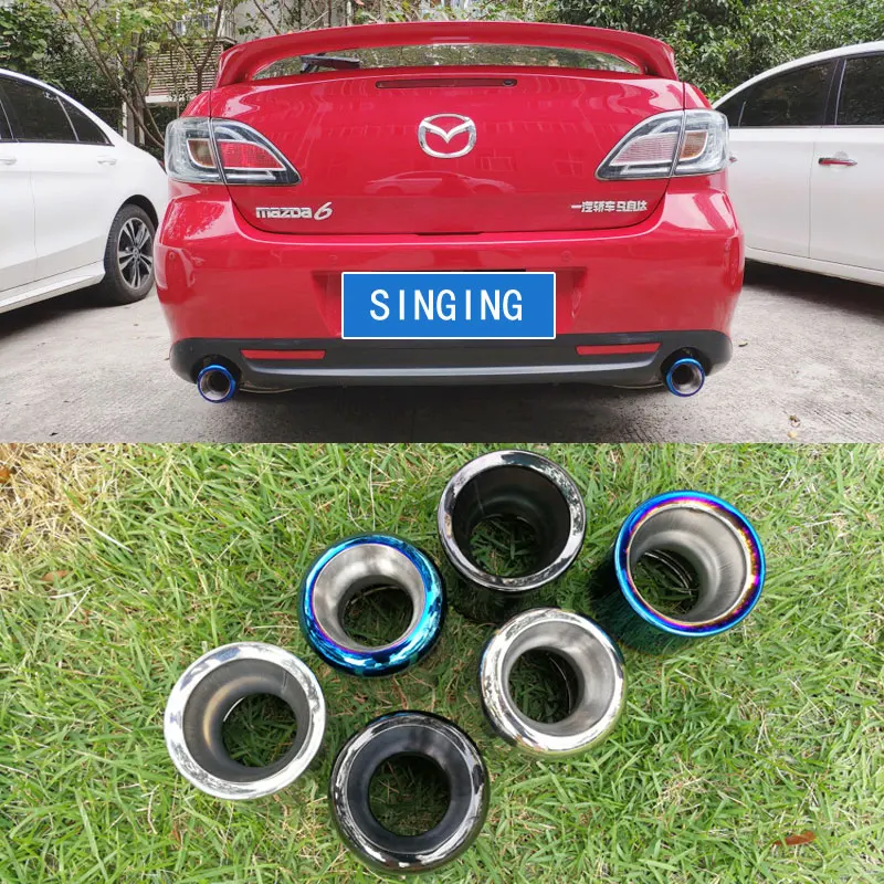 ステンレス鋼車のマフラーエンドパイプ排気ヒント 2012 2013 2014 2015 2016 マツダ 6 mazda3 アテンザスタイリングパーツワゴン