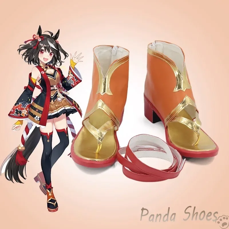 

Umamusume Pretty Derby Kitasan, черная обувь для косплея, ботинки для аниме-игры, Kitasan, костюм для косплея, обувь для вечеринки на Хэллоуин