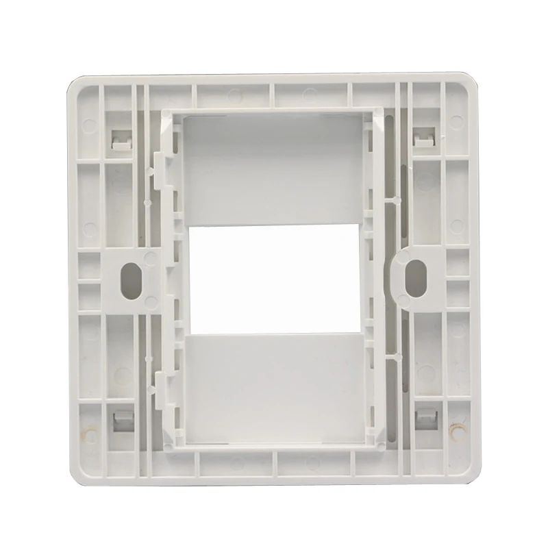 One Gang White Color Faceplate Glossy Smooth Side Blank Wall Panel Frame Suit For 1 Module Socket Cover Outlet