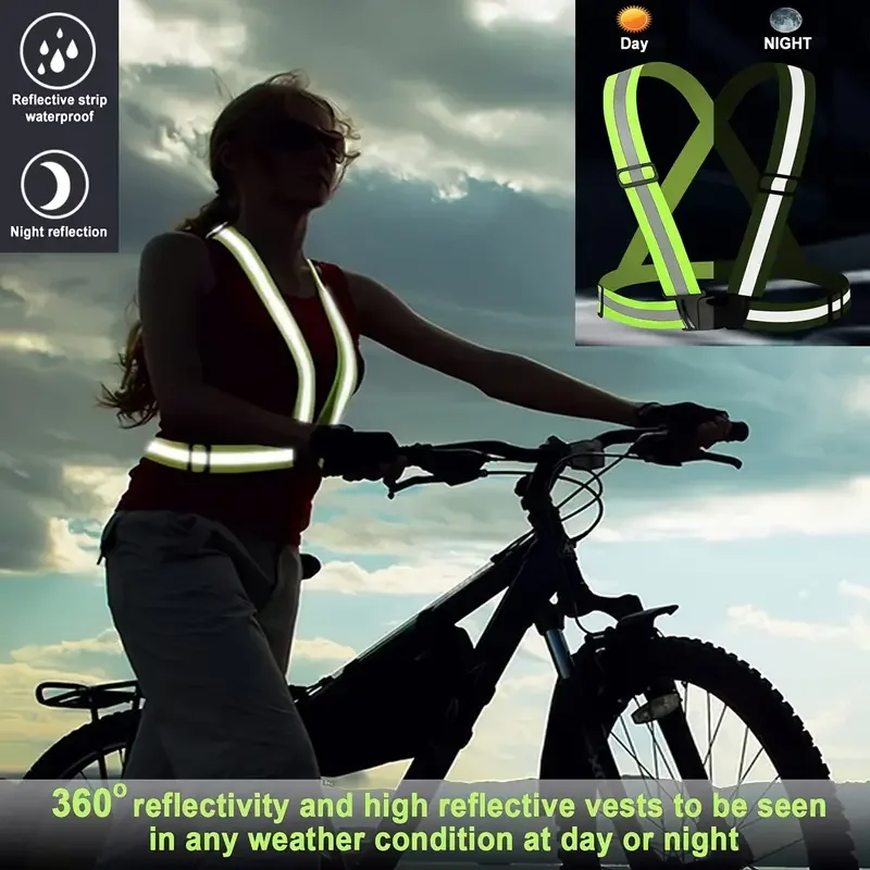 High Light Reflective Belt Stripe Strap Safety Night Running Jogging Biking Adjustable For Adults Children