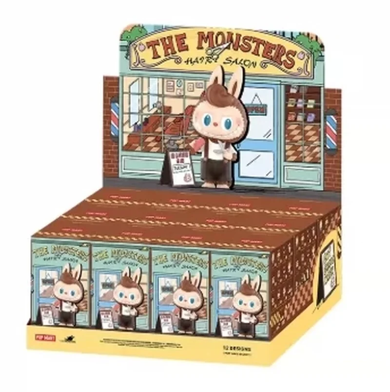 2026 POP MART Labubu The Monsters Vintage Hair Salon Blind Box Retro Barbershop Collectible Figurine Desktop Decor Art Toy Gifts view 6