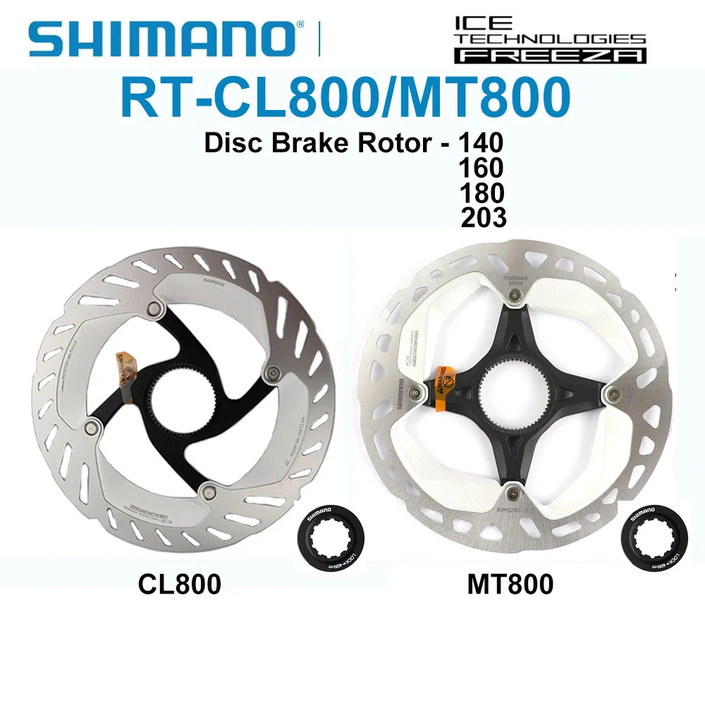 Shimano RT CL800 MT800 Ice Technology Brake Disc Center Lock Disc Rotor Road Mountain Bikes Disc CL800 140mm 160mm 180mm