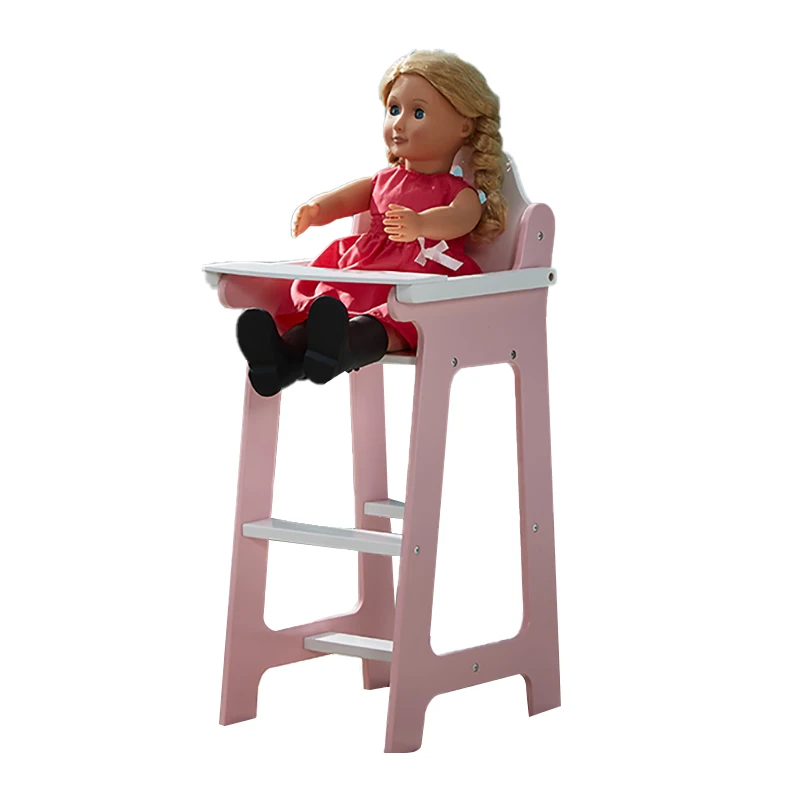 American doll furniture Role play game toy 18 inch wooden doll high chair for doll American girl furniture