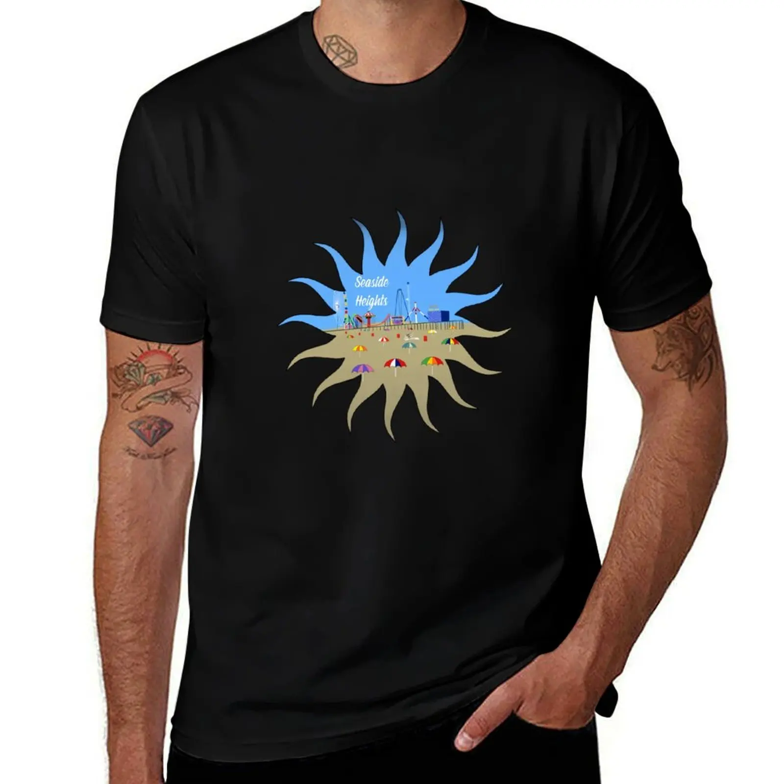 Seaside Heights Family Vacation T-Shirt Fitness Quick Dry Short Sleeve Top