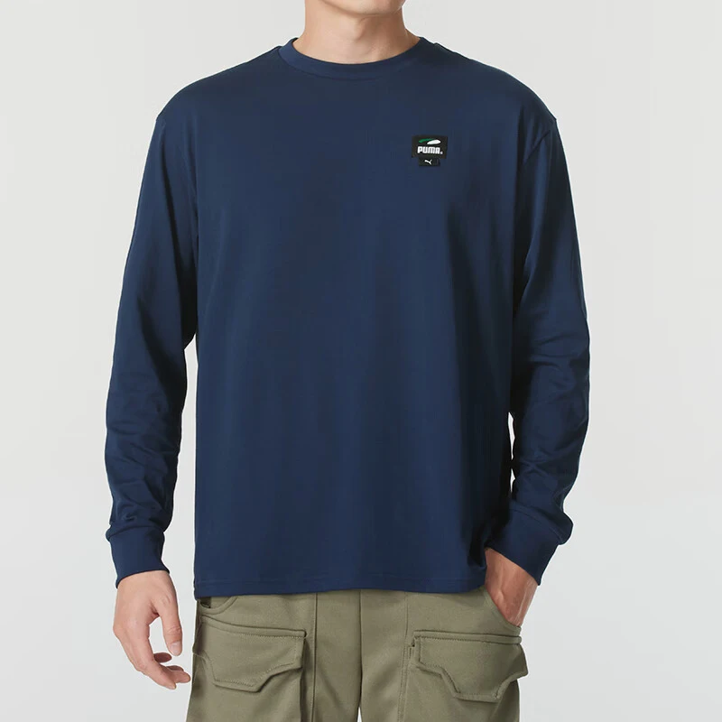 

Puma genuine 2024 new men's sports knitted breathable casual round neck loose T-shirt 628138-14