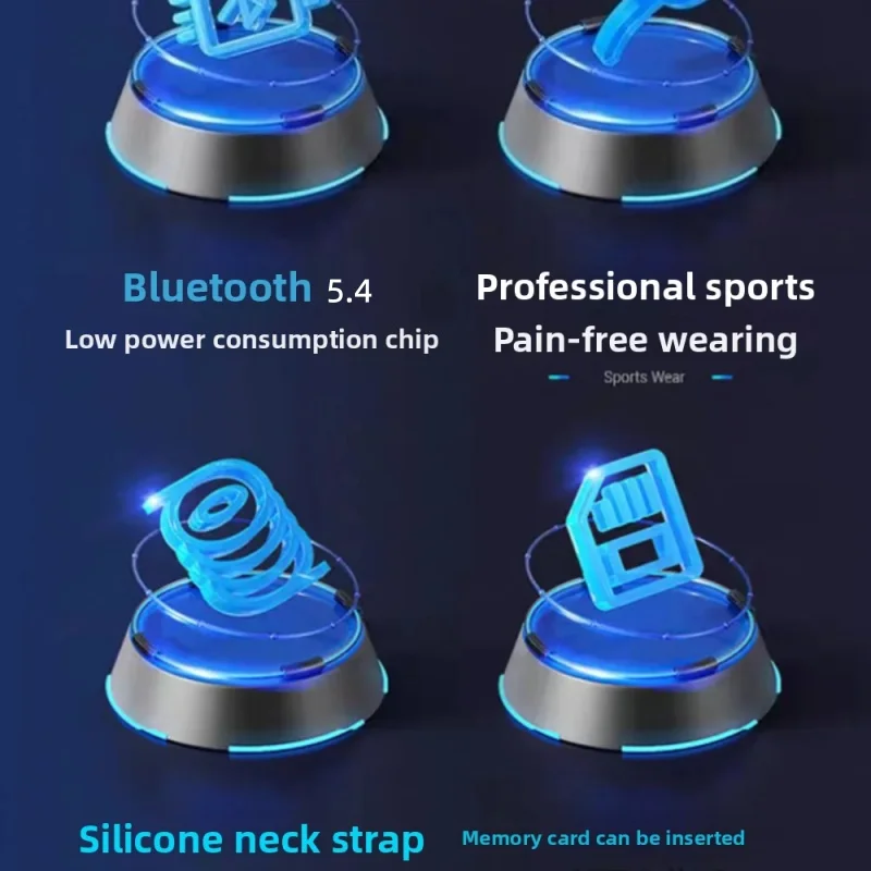 Wireless Neckband Earphone Bluetooth 5.4, Neck Mounted Headset Long Standby Noise Cancelling Collar Earphone For Smartphone view 4