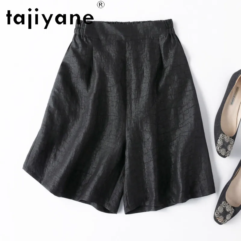 

Шорты TAJIYANE из 100% натурального шелка тутового шелкопряда, женские, черные, Xiangyun Sha, повседневные, летние, новые, женская одежда 2026