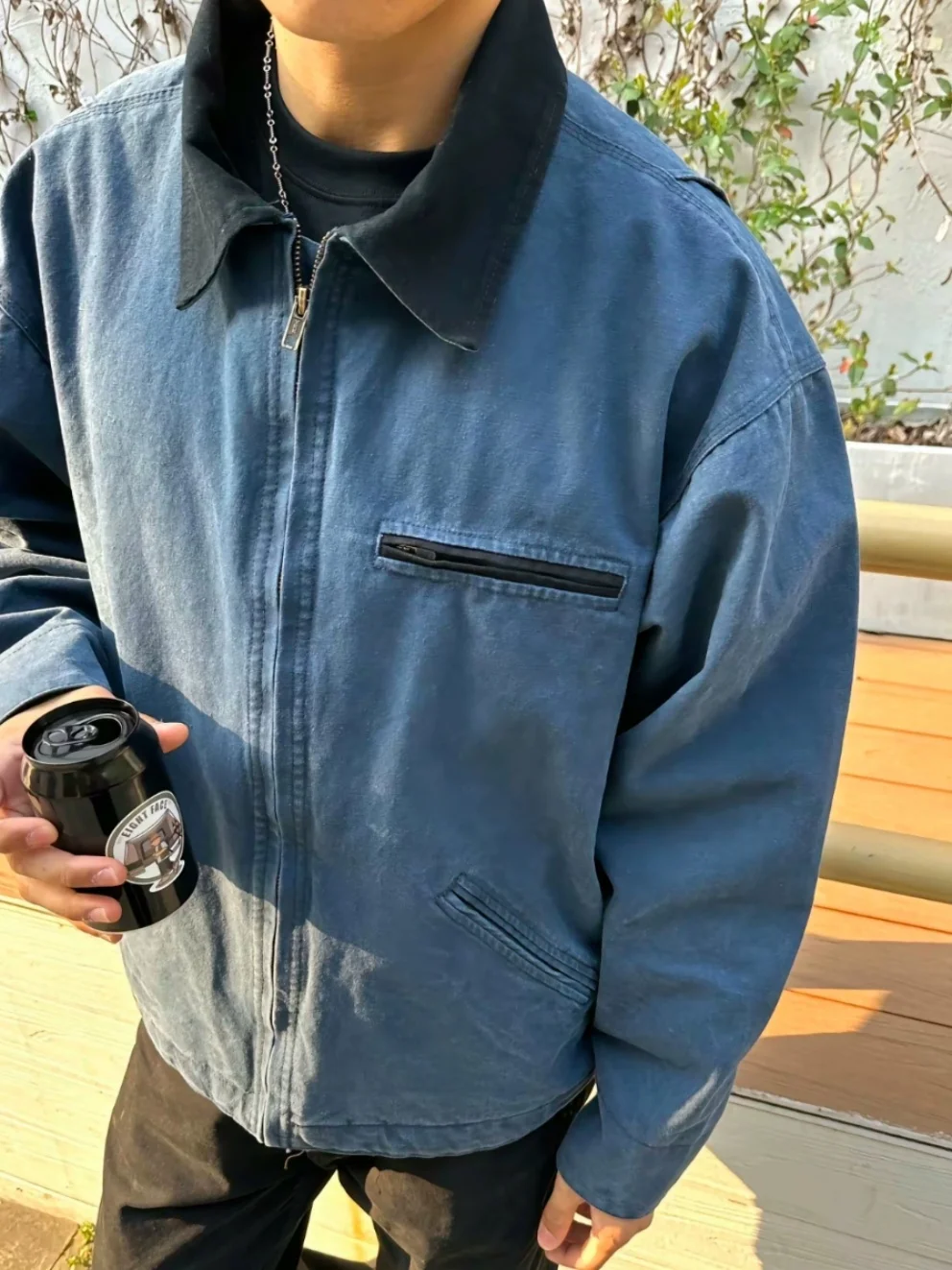 

Мужская куртка Waed Canvas Detroit, однотонная, с воротником-рубашкой, в американском ретро-стиле, рабочая одежда, весна-осень, универсальная, свободного кроя, молодежный тренд