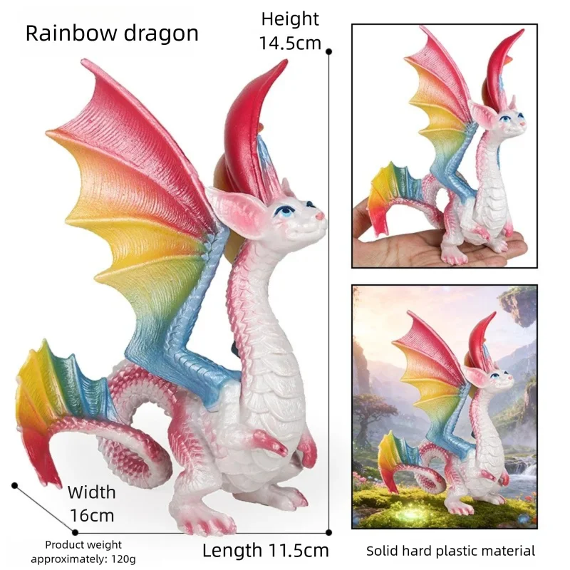 Oenux Simulierte Mythische Tiere Leuchtende Eidechse Elfe Fliegender Drache Monster-Modelle Actionfiguren Realistische Puppen Sammlerstücke Spielzeug – Detail 24