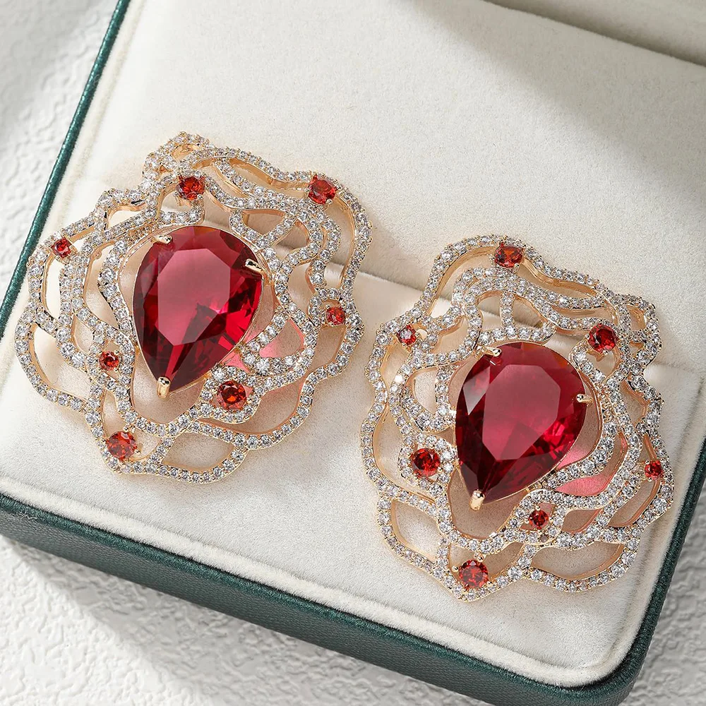 

Missvikki Summer Beach Party Cute Earrings For Women Wedding Party Golden Hollow Engraving Dubai Bridal Earrings Fashion Jewelry