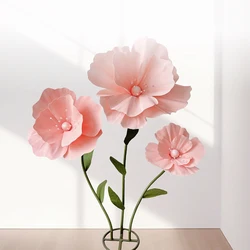 Wedding Decoration Giant Poppy Artificial Flower Set Foam Flower Wedding Background Wall Stage Layout Road Guide