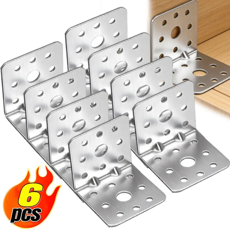 Heavy Duty L Corner Bracket Metal 90 Degree Corner Brace For Wood Furniture Window Cabinet Shelf Fixing Connector Hardware Kits