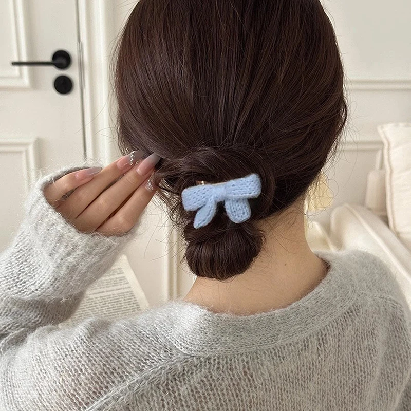 2 Stuks Zoete Leuke Kleurrijke Herfst Winter Strik Haarspeld Mode Dopamine Side Clip Voor Vrouwen Meisjes Kawaii Haaraccessoires Geschenken