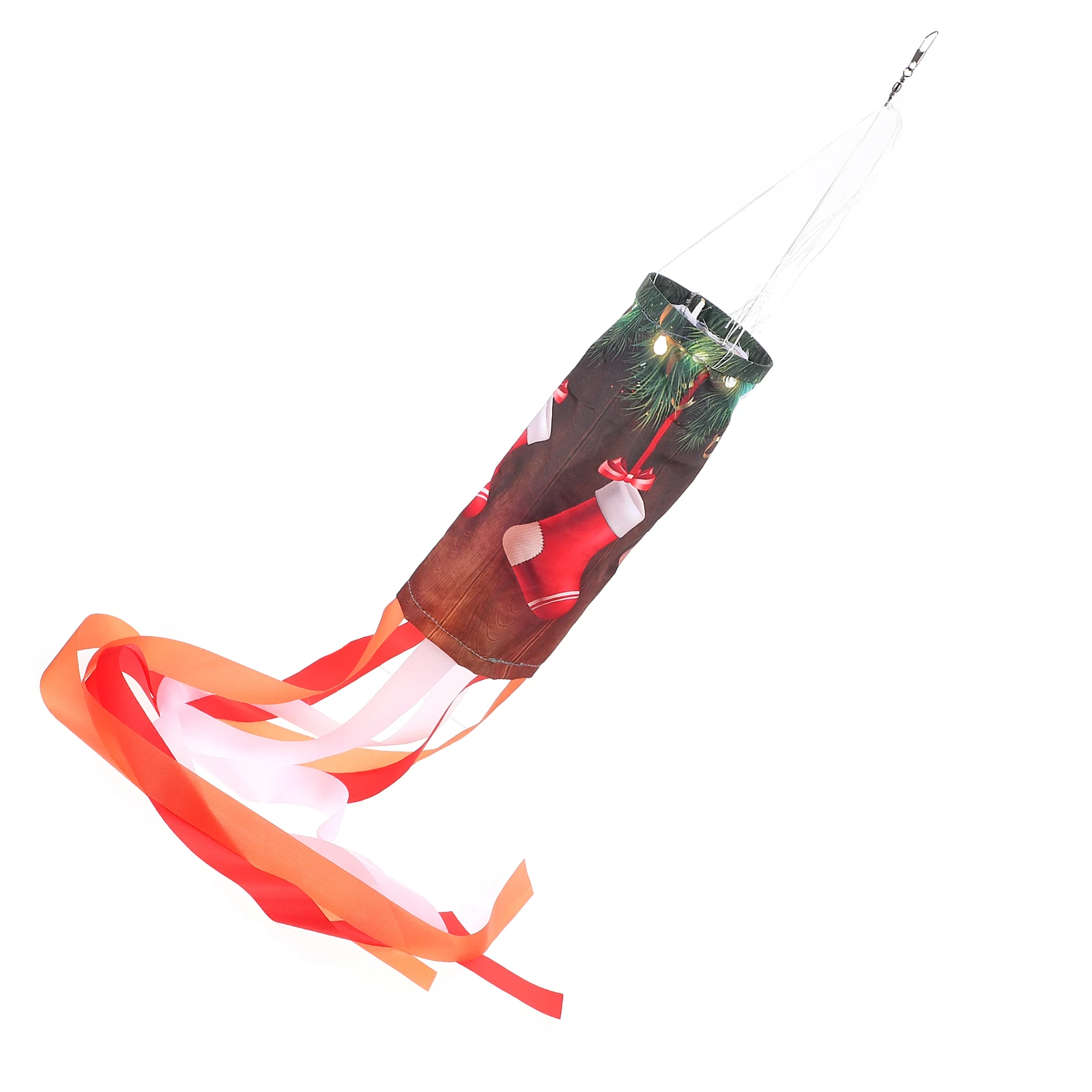 

Adorable Windsock Flag Christmas Design Long-Lasting Color for Holiday Festival Decoration Windsock Flag Christmas Decoration