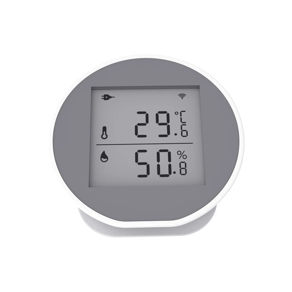 

Temperature Humidity Sensor LCD Screen Indoor Hygrometer Thermometer Detector Automatic Alarm Smart Life App Control