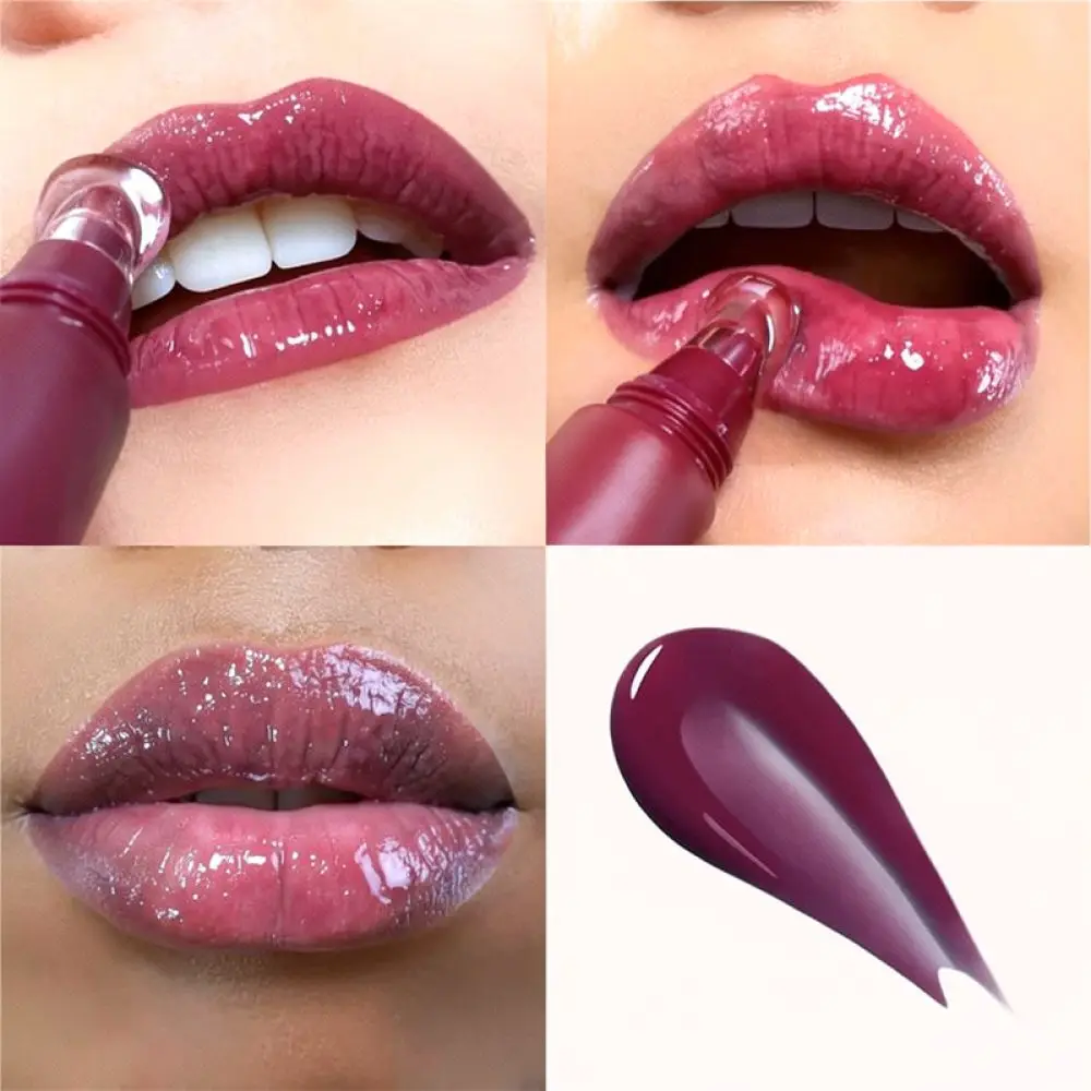 Shiny Lip Plumper Oil Peptide Moisturizing Butter Balm Tint Hydrating Liquid Lipstick Mirror Finish Cosmetic Makeup