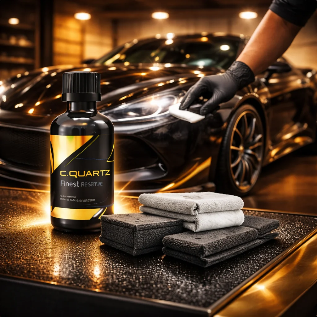 CQFR CQuartz Finest Reserve Ceramic Coating Kit – Professional Grade Paint Protection, High Gloss Finish, Extreme Hydrophobic