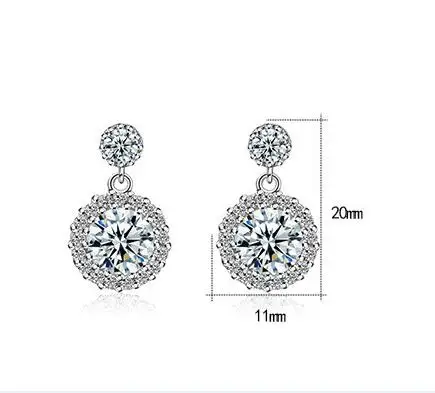 2.6cttw Real D Color 4mm 6.5mm Full Moissanite Pendant Earring For Women S925 Sterling Silver Stud Ear Fine Jewelry