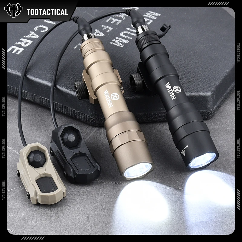 WADSN Surefir M600DF 1400Lumens White LED Scout Flashlight High Power Spotlight Tactical AXON Switch Fit KEYMOD MLOK 20MM Rail