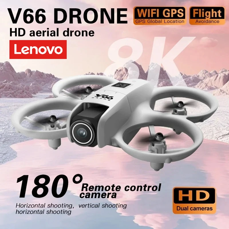 

Дрон Xiaomi V66 RC с камерой 8K, профессиональный, складной, с функцией обхода препятствий, вертолет 180 ° Игрушки-самолётики Flip Micro для детей