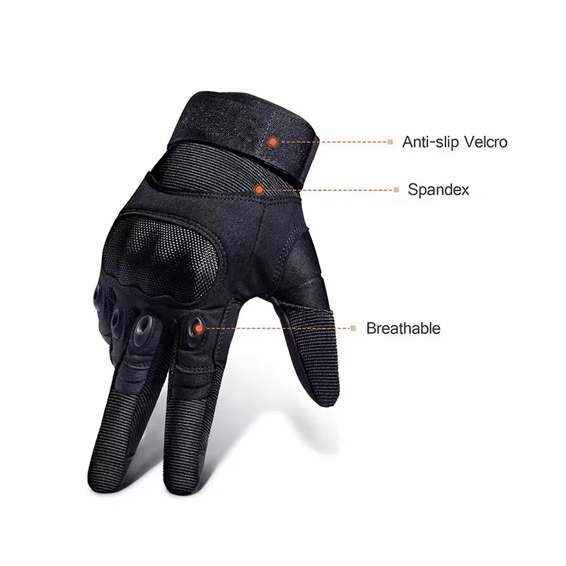 Men's Full Finger Tactical Gloves Touchscreen Compatible Hard Knuckle Protection for Airsoft Paintball Military Motorcycle