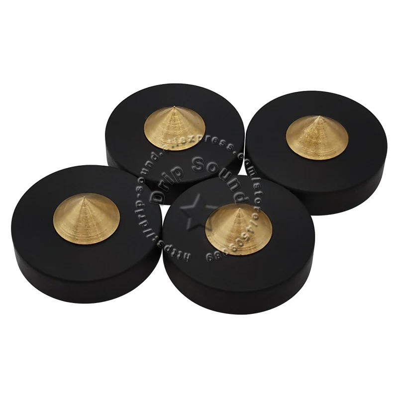 4pcs 23mm/0.9" 33mm/1.3" Ebony Speakers Shock-absorbing Spike Pad HiFi Bookshelf Audio Isolation Stand Feet Nail #1