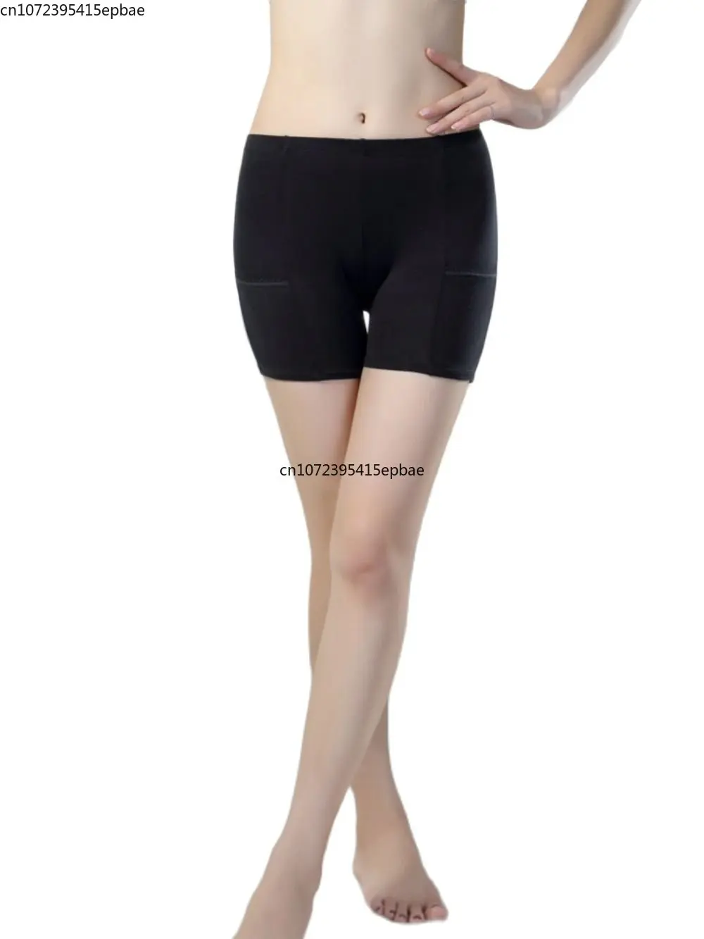 Bamboo Fiber Anti-walking Pants Safety Pants Three-point Pants Sexy Beautiful Body with Pocket Mid-waist Casual Pants Wholesale