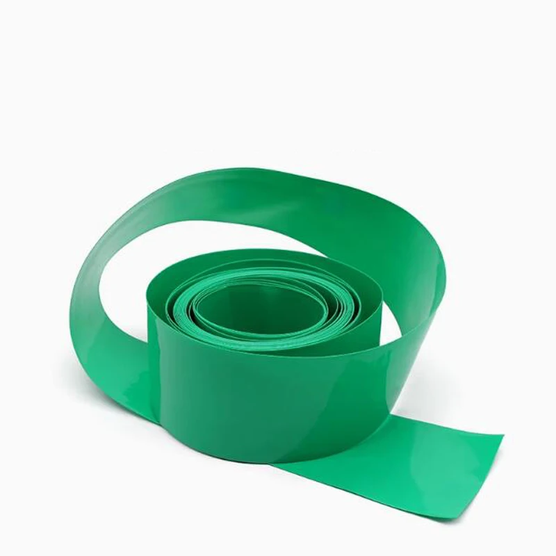 أنبوب الانكماش PVC الأخضر 18650 بطارية ليثيوم حزمة طبقة التعبئة والتغليف 21700 أنبوب انكماش التغليف لحماية البطارية