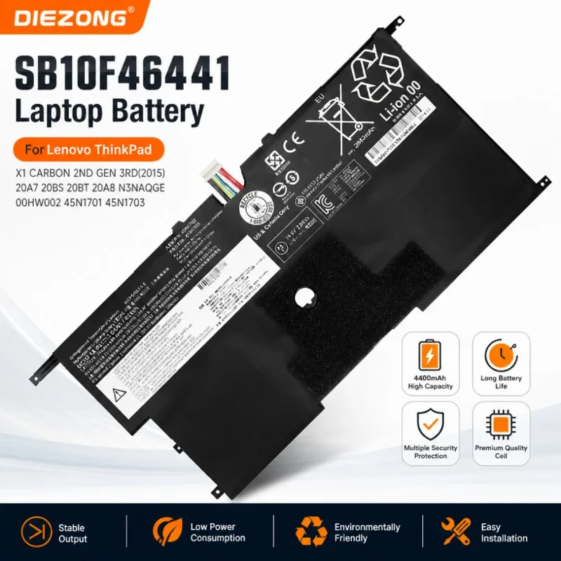 For Lenovo ThinkPad X1 CARBON 2ND GEN 3RD(2015) 20A7 20BS 20BT 20A8 N3NAQGE 00HW002 45N1701 SB10F46441 45N1703 Laptop Battery
