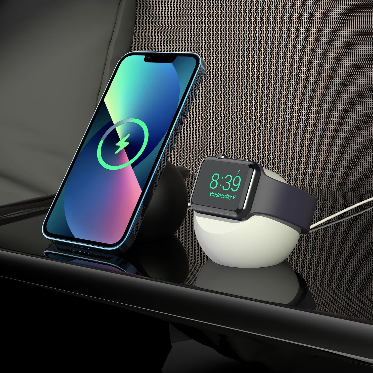 Desk Ball Shape Magnetic Silicone Charging Holder For Apple Iwatch Safe Wireless Charger Dock Station Watch Charging Stand