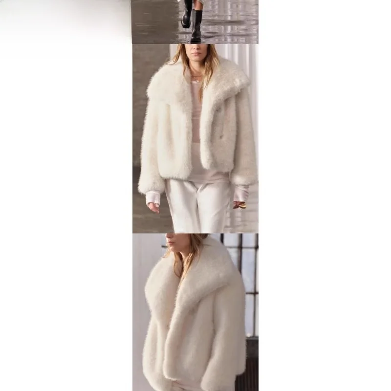 Herbst-Winter-Neuer Damen-Obermantel mit künstlichem Pelzeffekt, ZW-Serie 2024, Herbst-Faion-Damen-Premium-Oberbekleidung