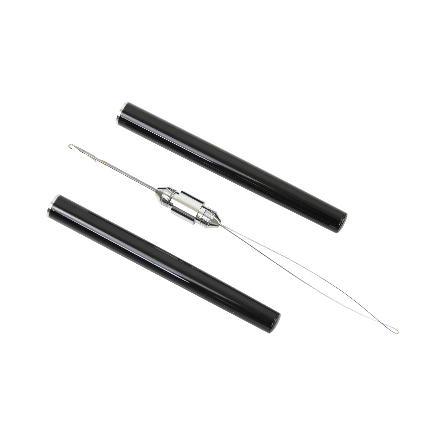 New 1Pc Dreadlock Needle Threader Stainless Steel Crochet Hook 2 Color for Braiding Hair Extension Tools