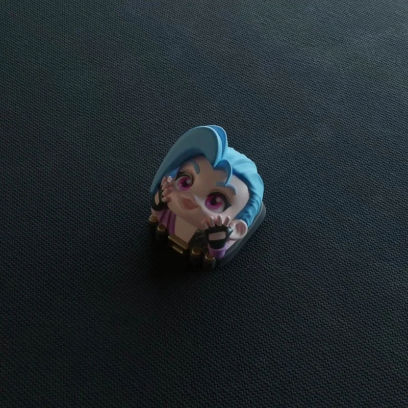 Lol Jinx Keycap Horrible Baron Nash Customized Mechanical Keyboard Stereo Creative Keycap Game Peripheral Gifts